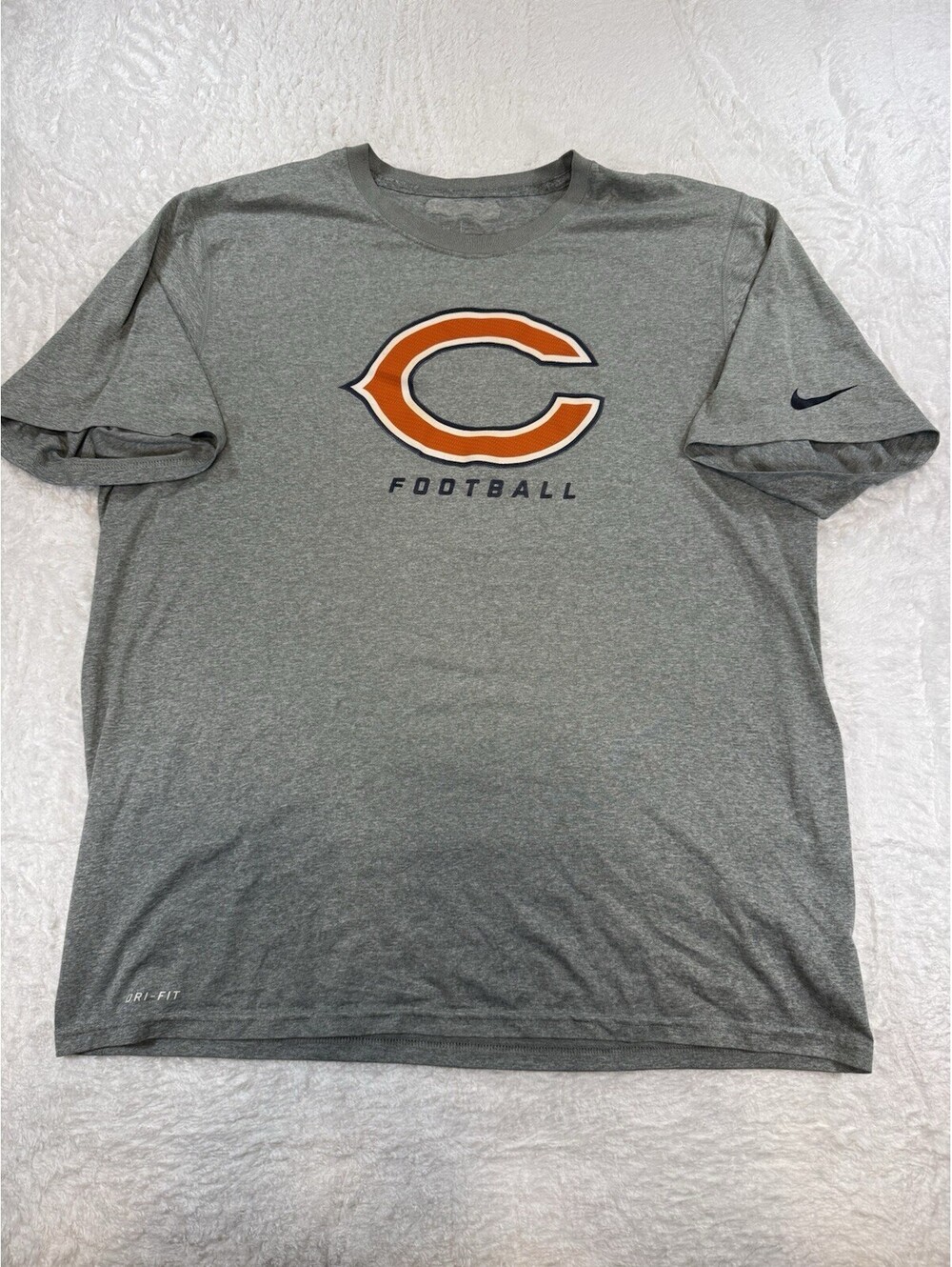 NFL On Field Apparel Nike Dri Fit XL Gray Chicago Bears Football A2047